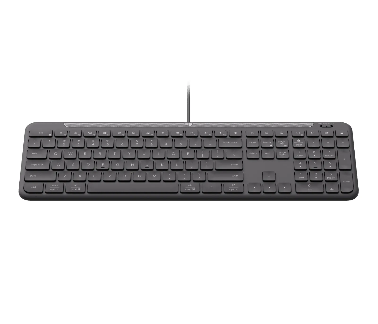 Logitech Signature Slim K620 for Business -n&auml;pp&auml;imist&ouml;, grafiitti