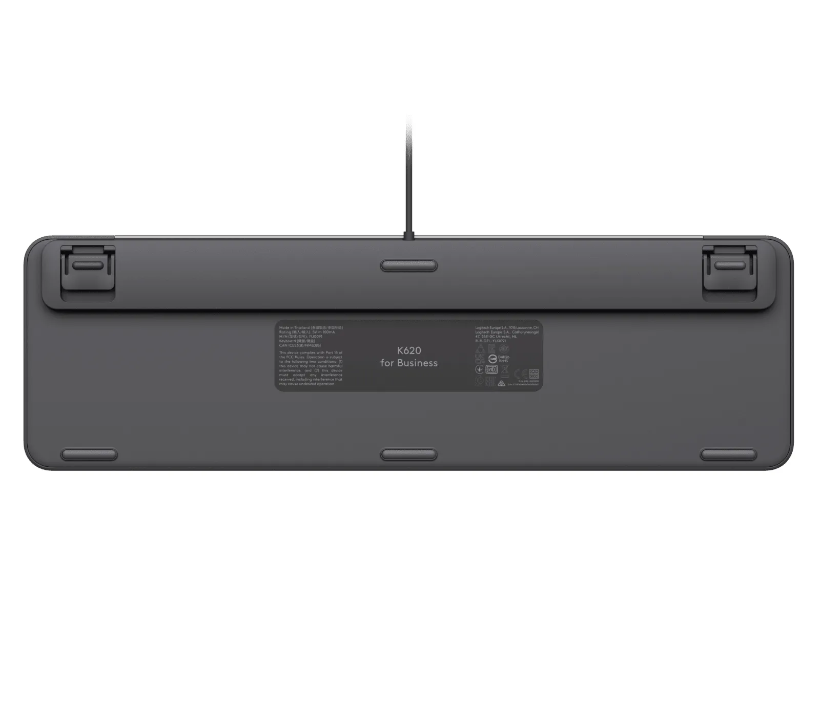 Logitech Signature Slim K620 for Business -n&auml;pp&auml;imist&ouml;, grafiitti