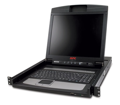 APC LCD Console - KVM-konsoli - 17" - telineasennettava - 1280 x 1024 - musta - 1U