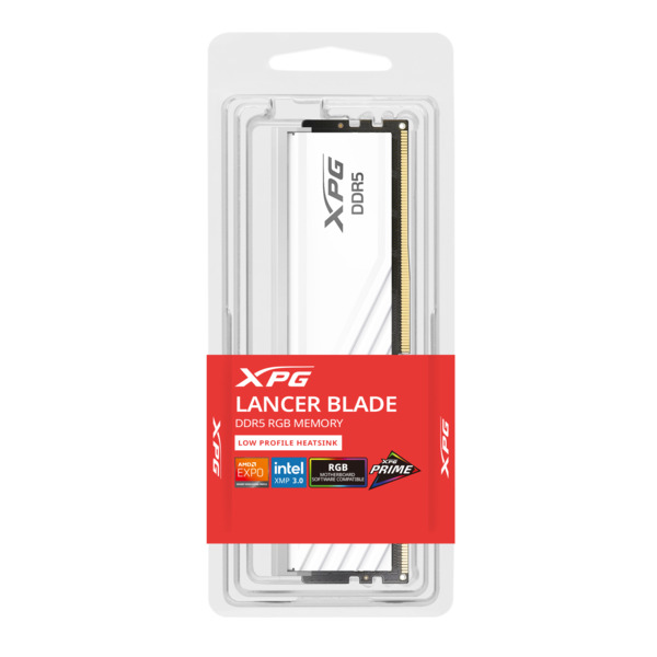 ADATA DDR5 - 16GB - 6000 - CL - 36, single (white, AX5U6000C3616G-SLABRWH, XPG Lancer Blade RGB, INTEL XMP, AMD EXPO)