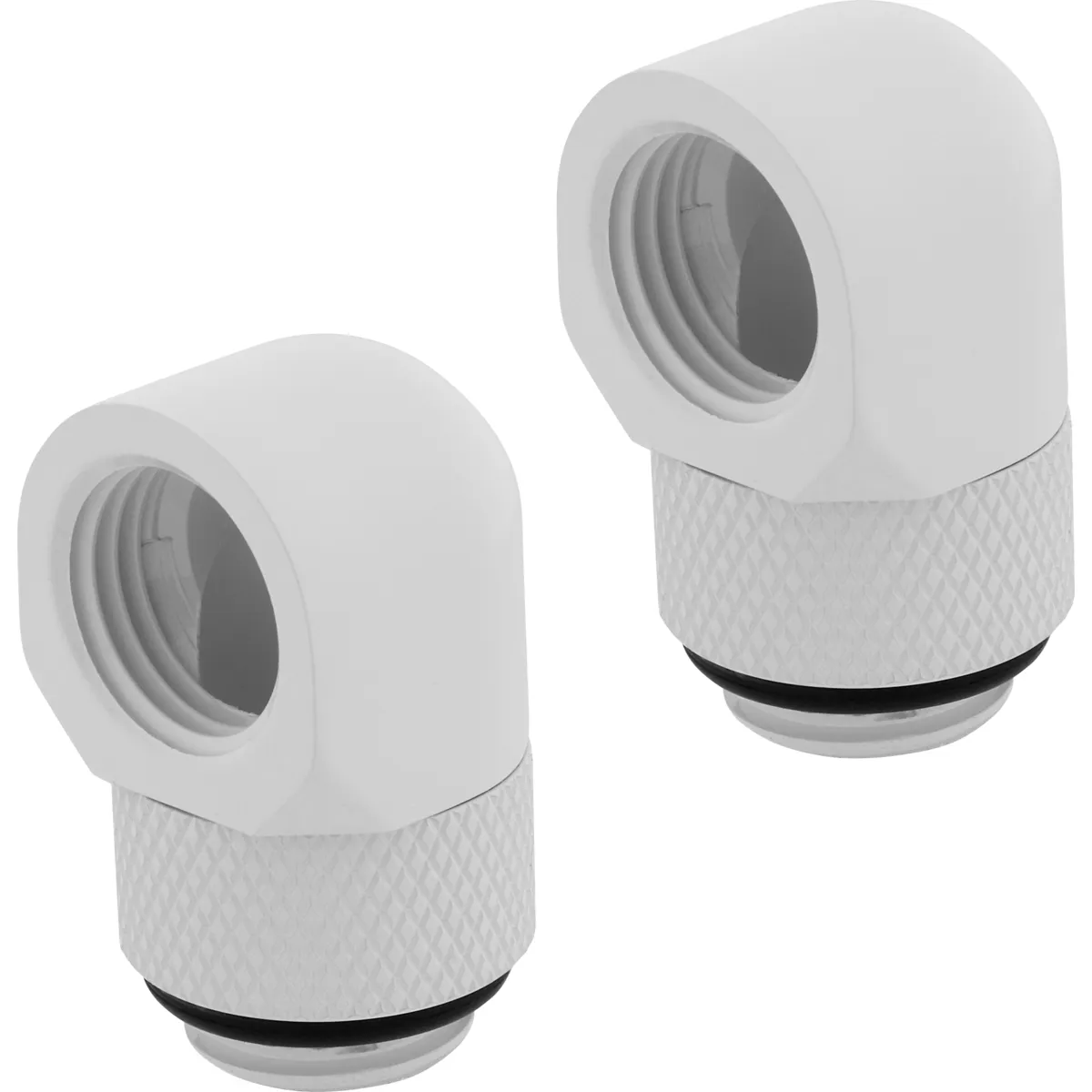 Corsair Fitting (adapter),XF Adapter 2-pack (90° Angled rotary_ glossy white)