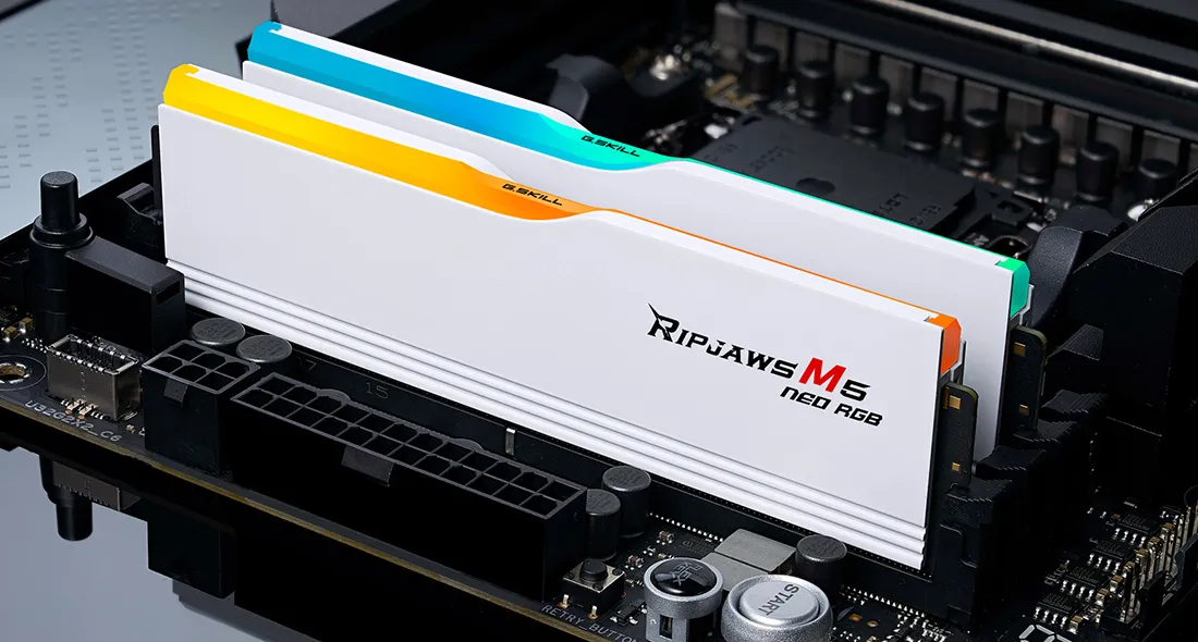 G.Skill Ripjaws M5 RGB 64GB (2 x 32GB) DDR5 6000 MT/s, CL28 - memory G.Skill Ripjaws M5 RGB 64GB (2 x 32GB) DDR5 6000 MT/s, CL28 - memory