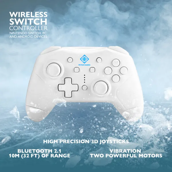 Deltaco Gaming bluetooth controller, white (PC, Android, Nintendo Switch)