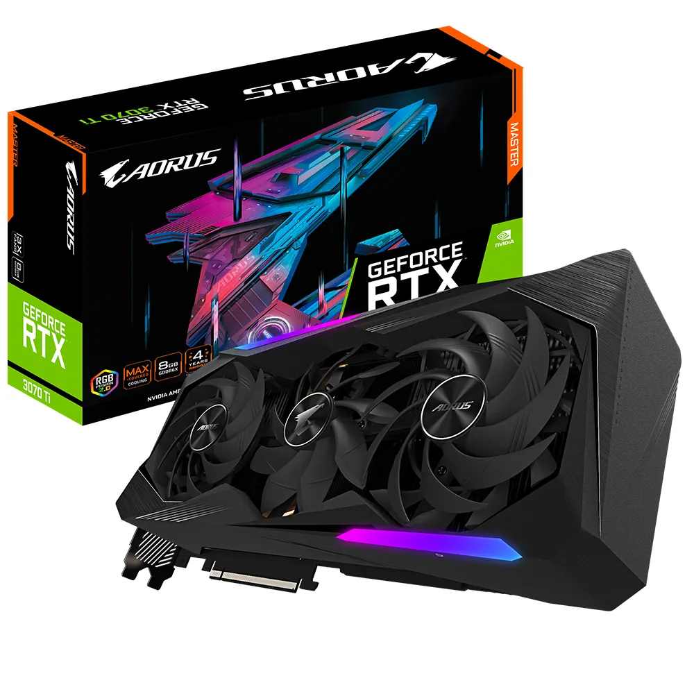 Gigabyte GeForce RTX 3070 Ti Aorus Master 8 Gt -näytönohjain