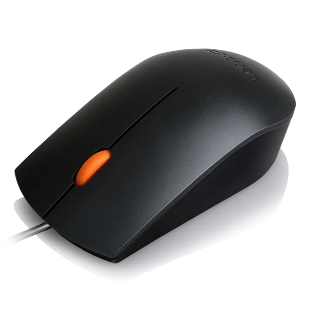 Lenovo 300 USB Wired Mouse, Black