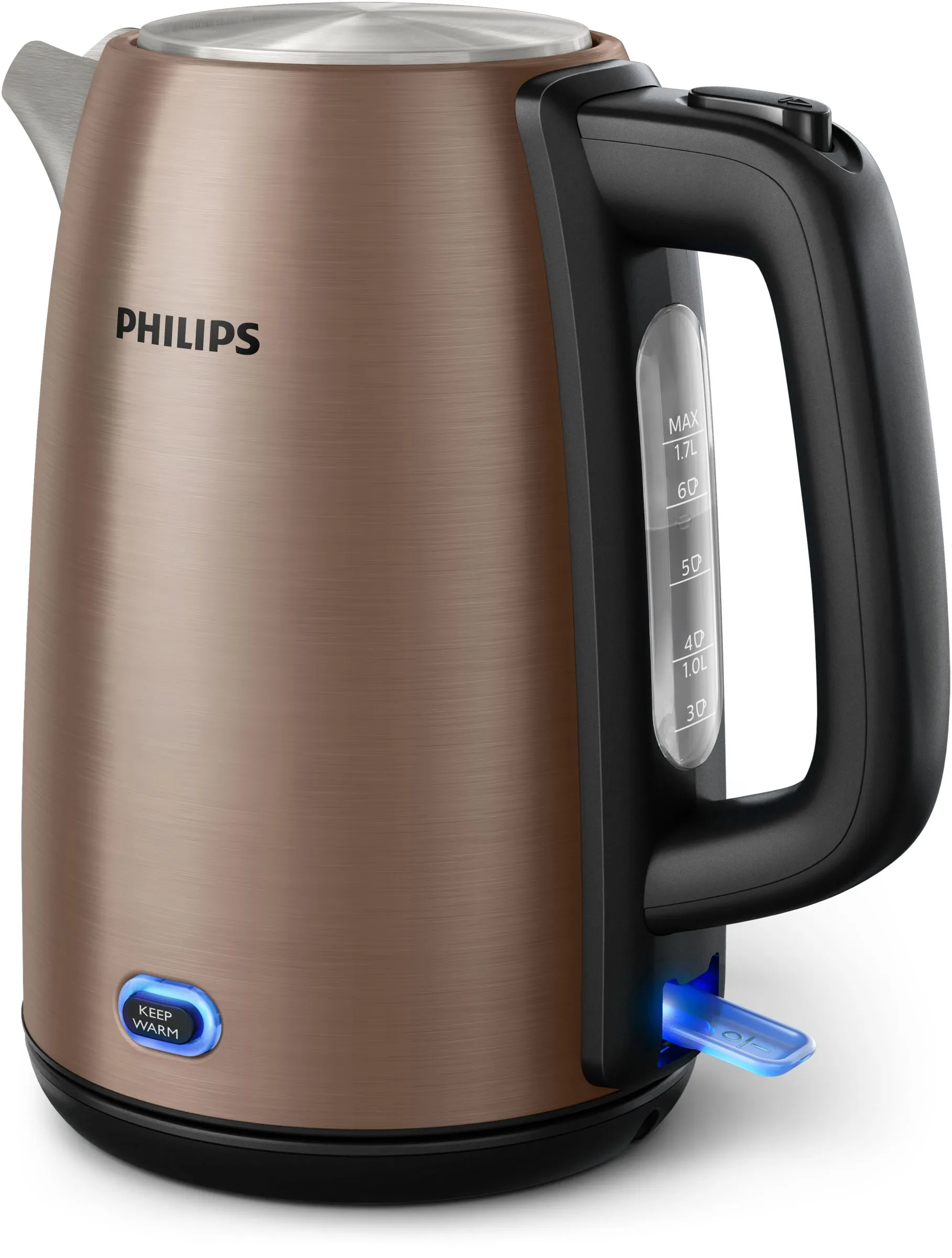 Philips Viva Collection HD9355/92 kettle, 1.7L, 2060W, Black Copper