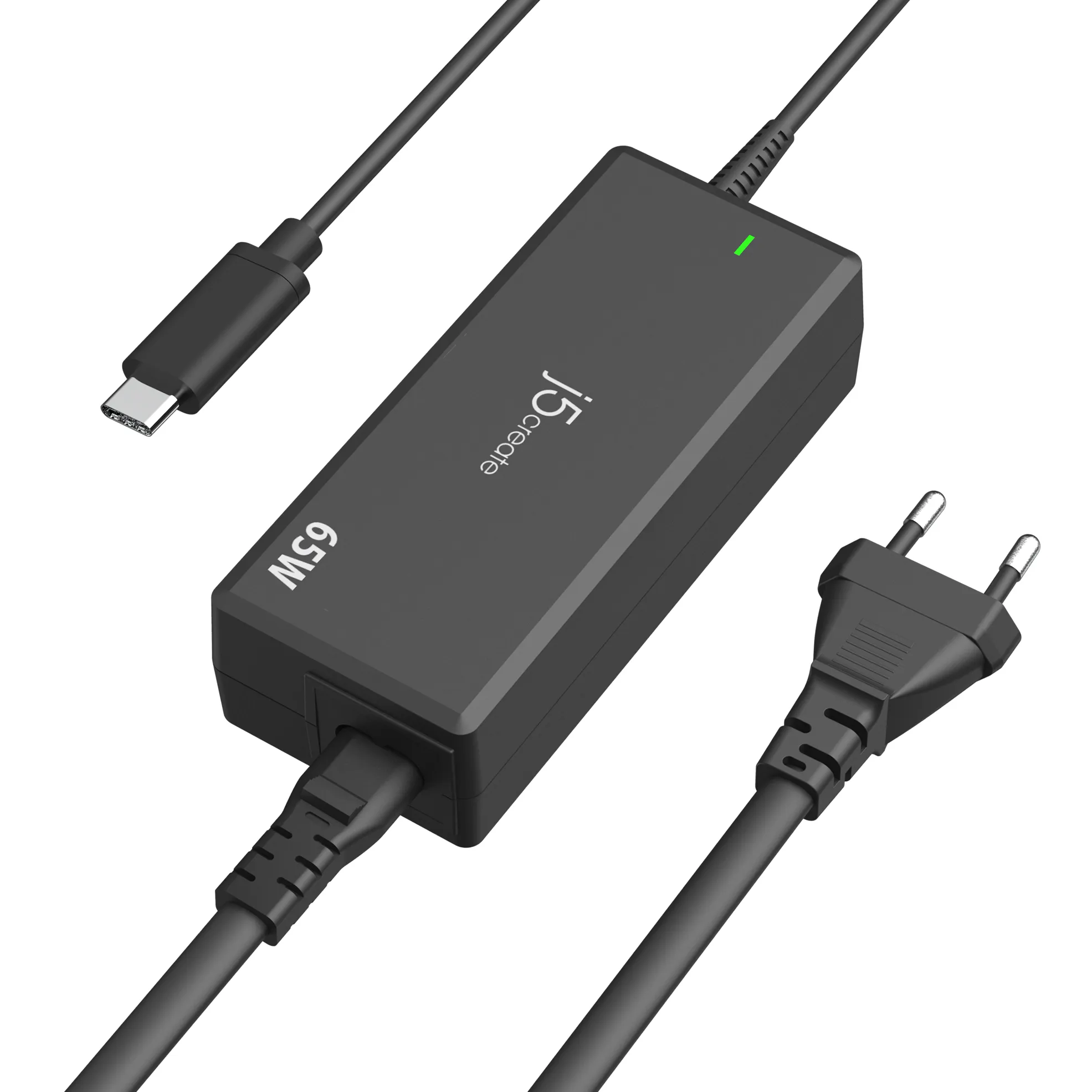 j5create JUP1265-EN - Str&ouml;madapter, Svart