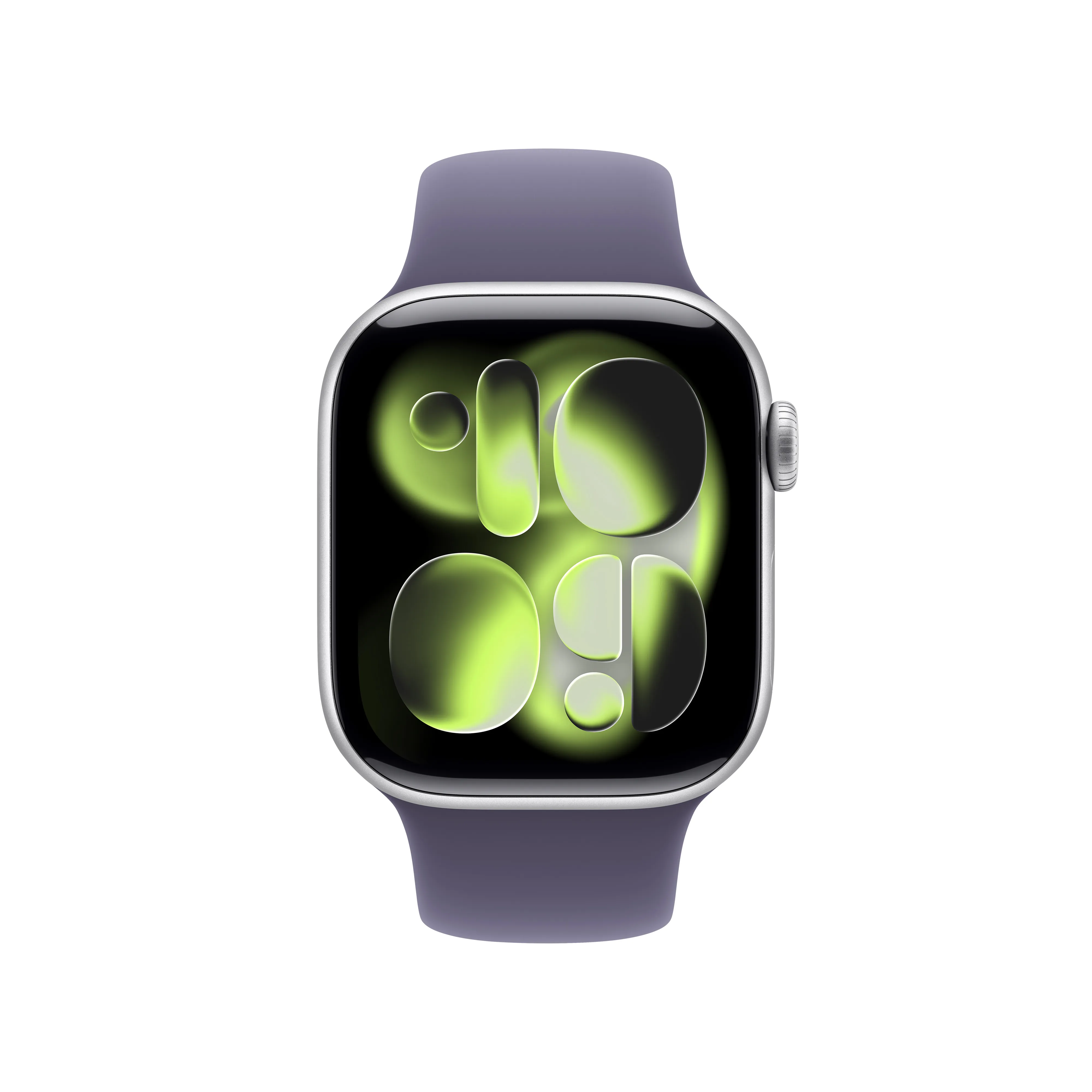 Apple Watch Series 11 (GPS) 42 mm hopea alumiinikuori ja usvanvioletti urheiluranneke, S/M