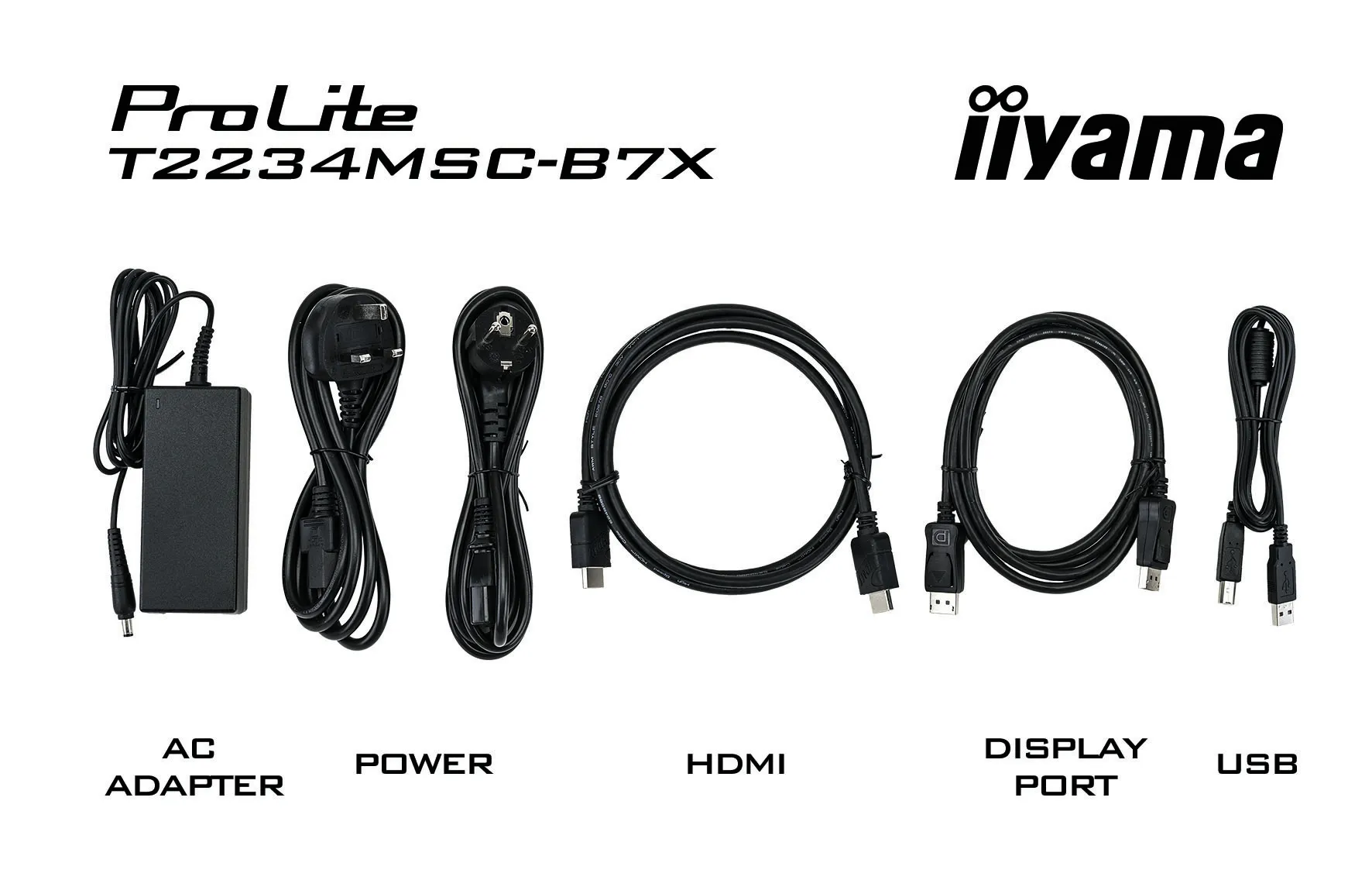 iiyama 21.5&quot; ProLite T2234MSC-B7X, Full HD, IPS -n&auml;ytt&ouml;