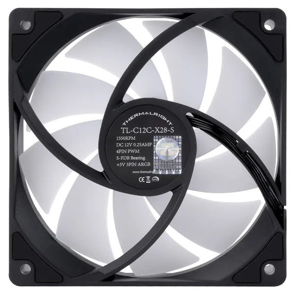 Thermalright TL-C12C-X28 ARGB - case fan, Black
