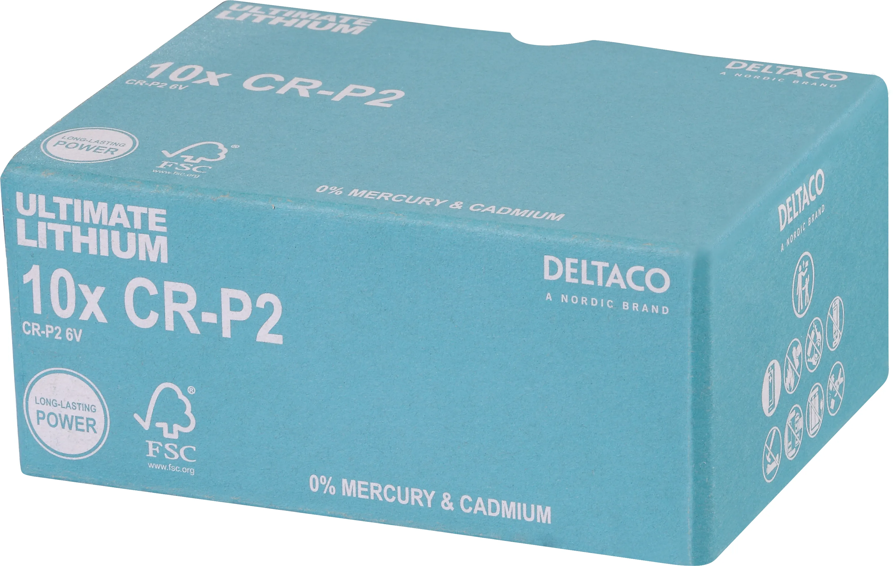DELTACO CR-P2 - Litiumbatteri, 6 V, 10-pack