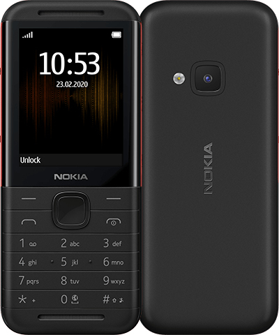 Nokia 5310 Dual-Sim - mobiltelefon, svart/r&ouml;d
