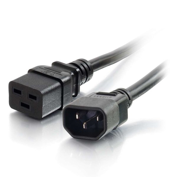 C2G 14 AWG 250 Volt Power Cord - Virtajohto - IEC 60320 C19 to IEC 60320 C14 - vaihtovirta 250 V - 15 A - 91.4 cm - molded - musta