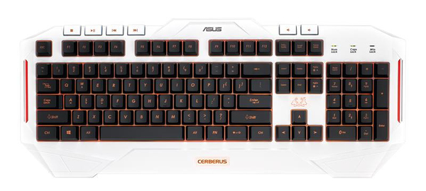 Asus Cerberus Arctic - Backlit Gaming Keyboard