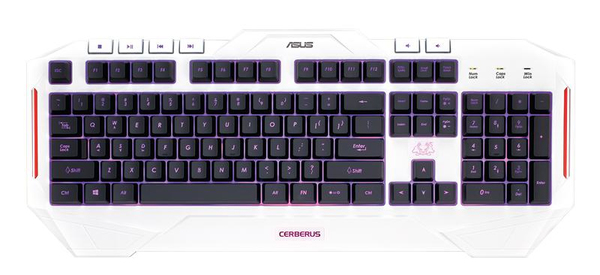 Asus Cerberus Arctic - Backlit Gaming Keyboard