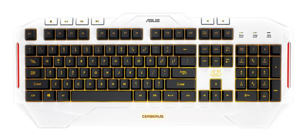 Asus Cerberus Arctic - Backlit Gaming Keyboard