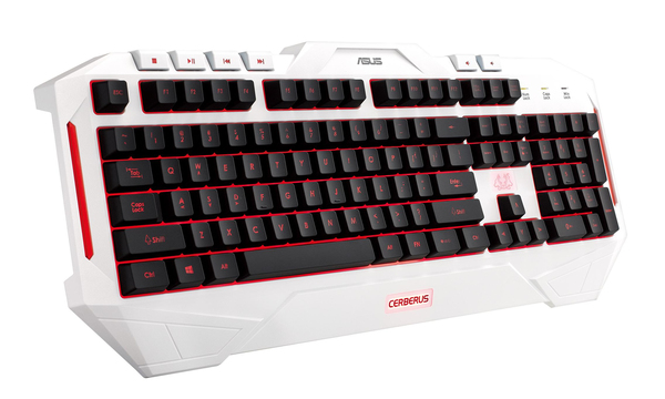 Asus Cerberus Arctic - Backlit Gaming Keyboard