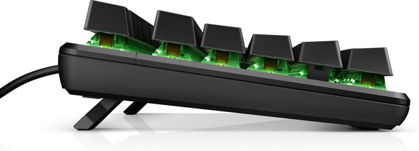 HP Pavilion Gaming 550 RGB Red Hybrid -pelin&auml;pp&auml;imist&ouml;, Musta
