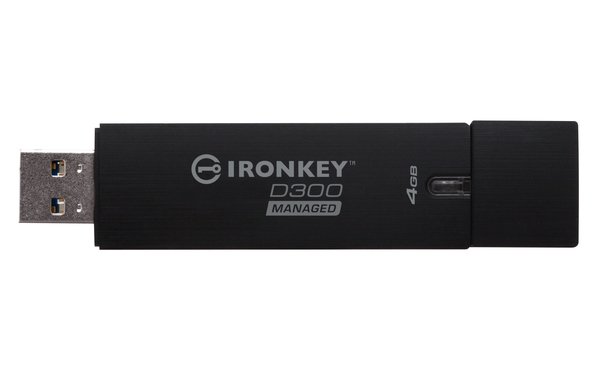 Kingston IronKey D300SM 4 Gt USB 3.2 Gen 1x1 -muistitikku, Musta