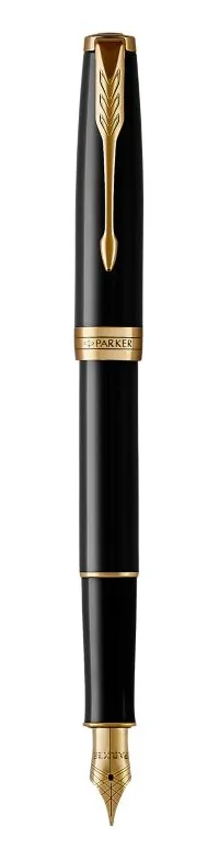 PARKER Sonnet Black Lacquer GT, Fine - t&auml;ytekyn&auml;, 1 kpl, sininen