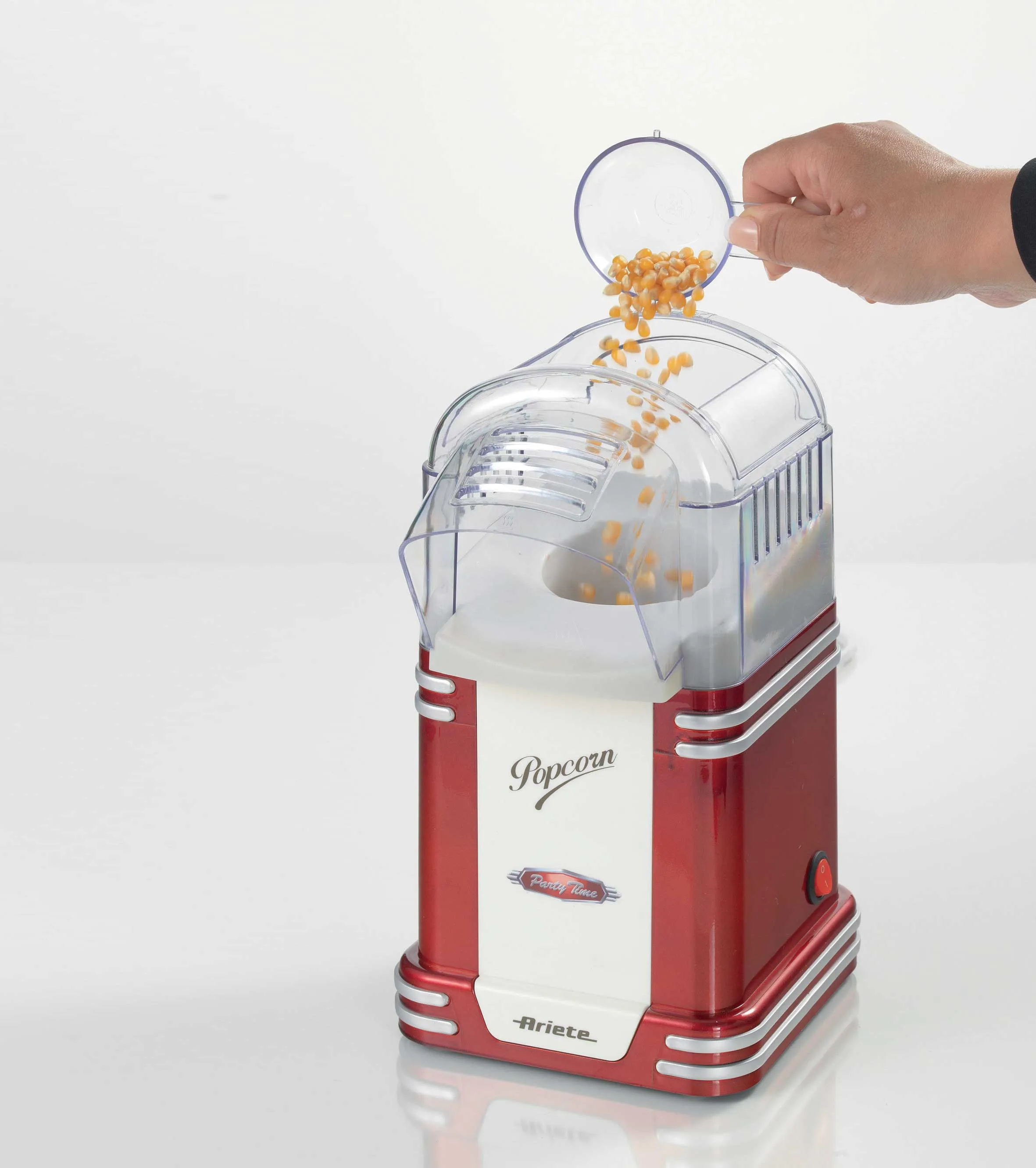 Ariete 2954 Party Time popcornmaskin, 1100 W, r&ouml;d/vit