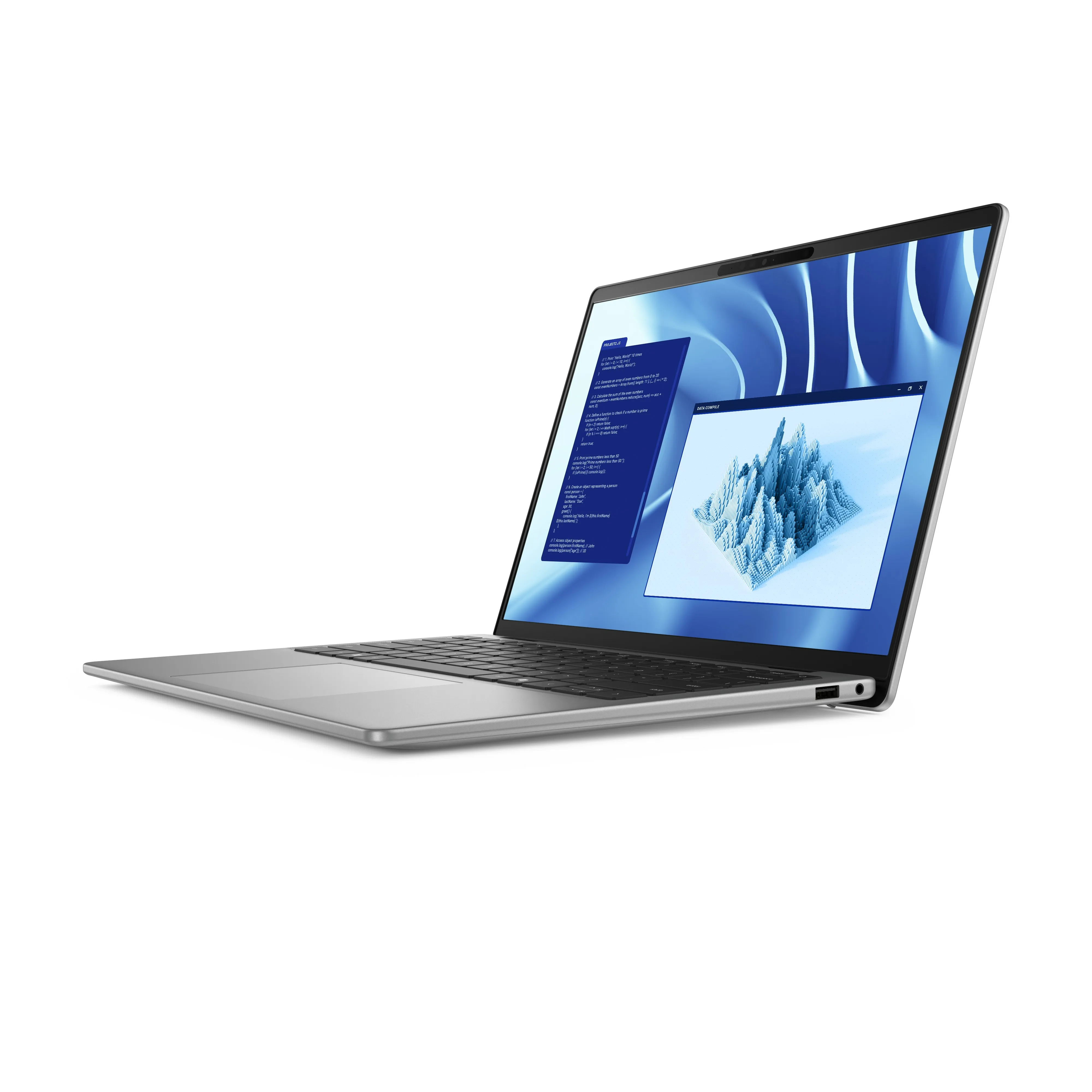 Dell Latitude 7455 14&quot; QHD+ Touchscreen, Snapdragon X Plus X1P-64-100, 16GB RAM, 512GB SSD, Win 11 Pro -kannettava, Harmaa