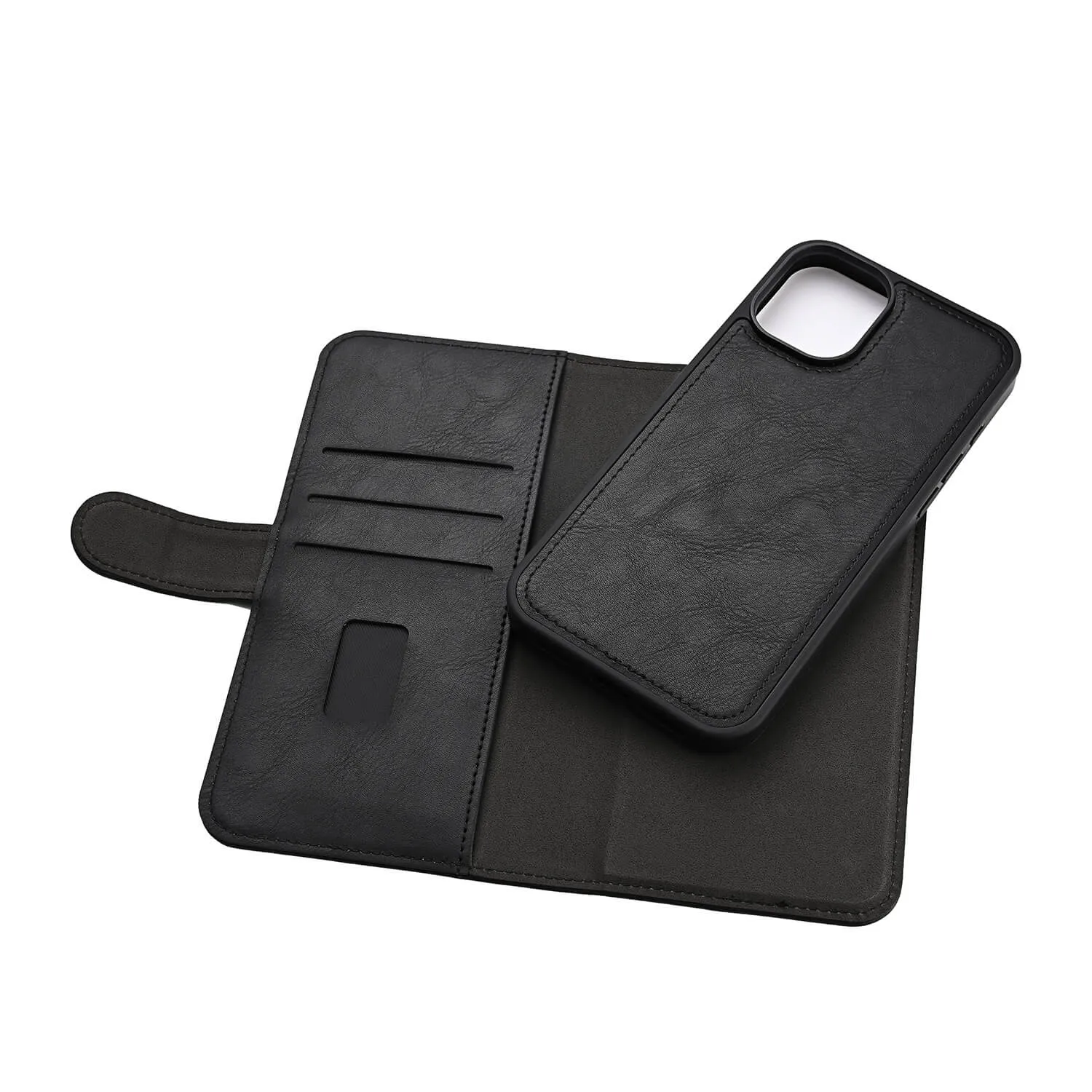 GEAR Wallet MagSeries, iPhone 16 Plus - 2-in-1 lompakkokotelo, Musta