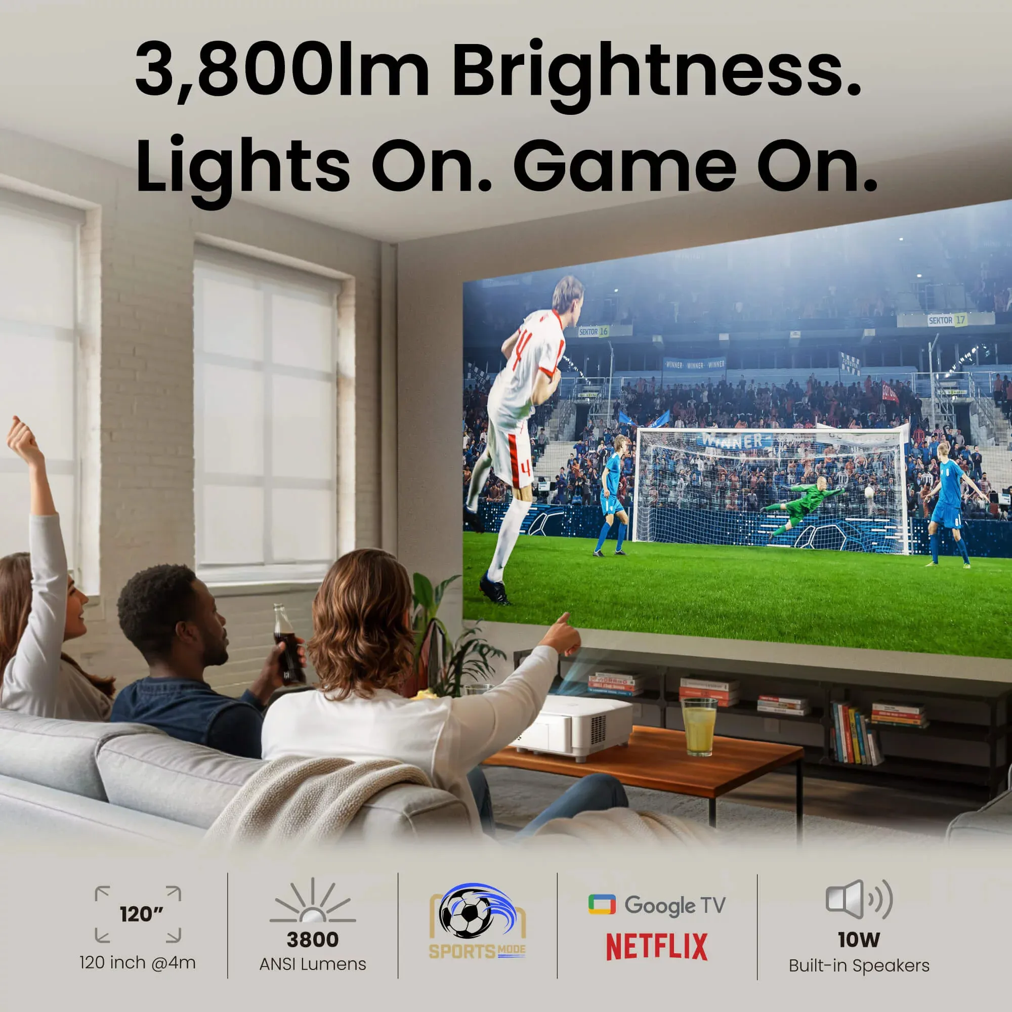 BenQ TH575i DLP Full HD 3800 ANSI lm Projector, White