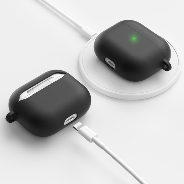 PodSkinz HyBridShell Series Keychain Case -  H&aring;rt Premium skal i tre lager f&ouml;r dina Airpods 3