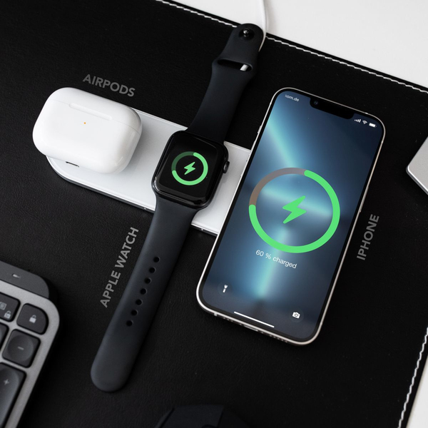 Aura Home - The 3in1 Wireless Charging Station, White