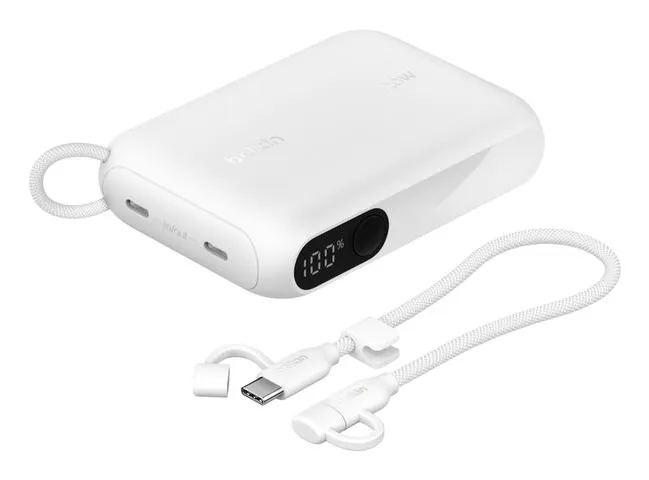 10k PD20W Pwr Bank w Display White