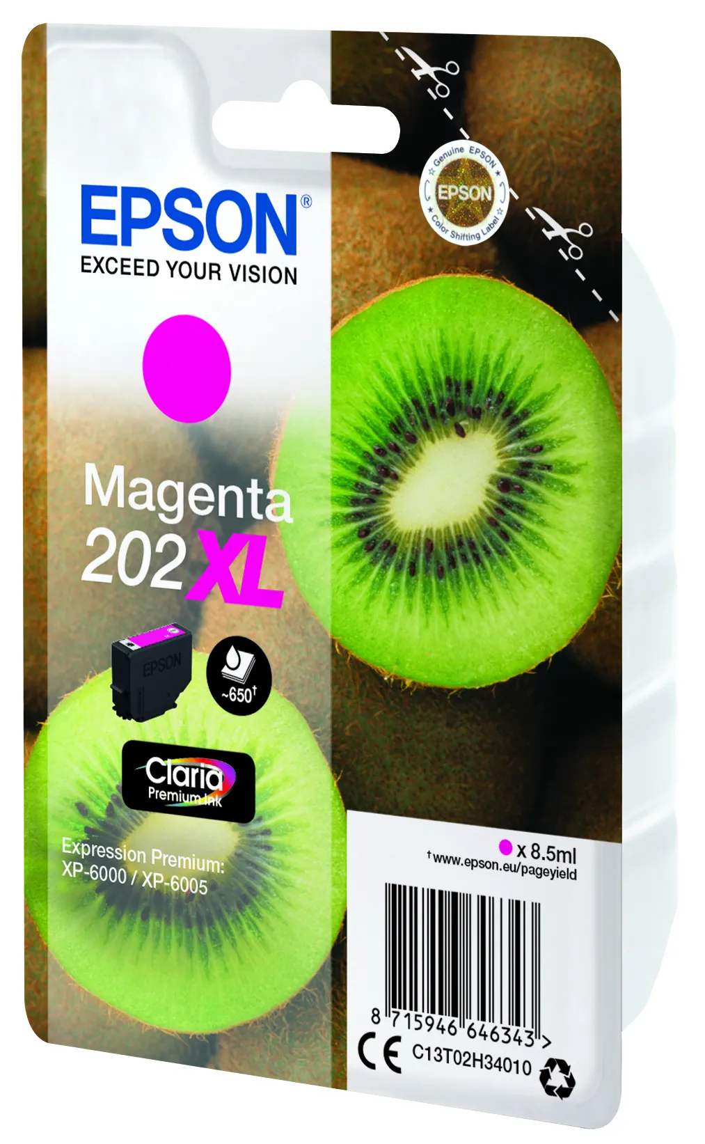 Epson 202XL bl&auml;ckpatron, 8.5 ml, magenta