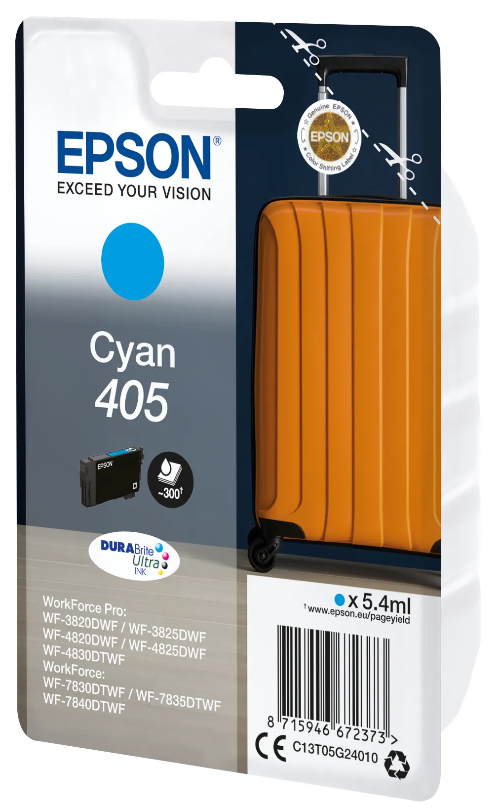 Epson 405-mustekasetti, 5.4 ml, syaani