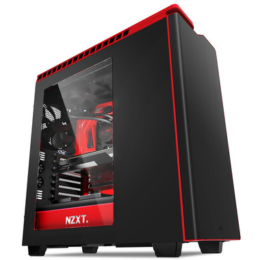 NZXT H440W New Edition Silent Ultra - Matt Black/Red Window Midi Tower
