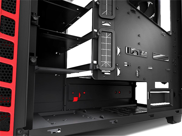 NZXT H440W New Edition Silent Ultra - Matt Black/Red Window Midi Tower