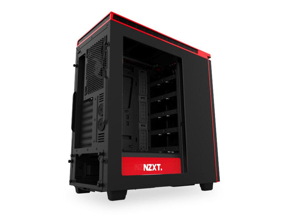 NZXT H440W New Edition Silent Ultra - Matt Black/Red Window Midi Tower