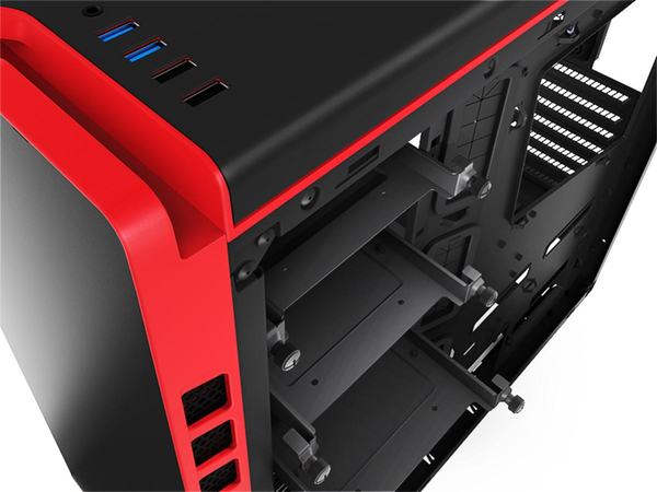 NZXT H440W New Edition Silent Ultra - Matt Black/Red Window Midi Tower
