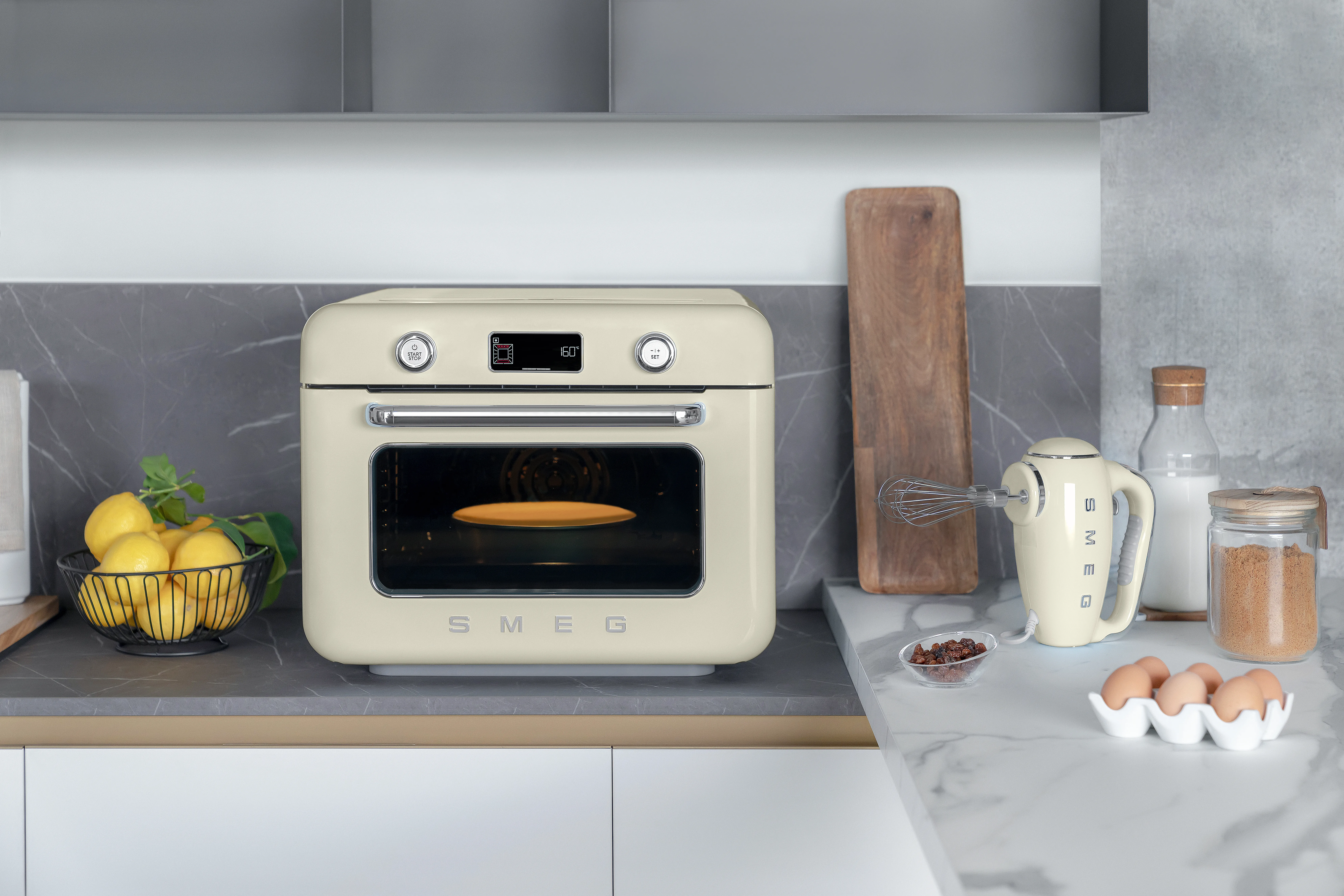 Smeg COF01CREU, 30 l, 1800 W, airfryer, Cream