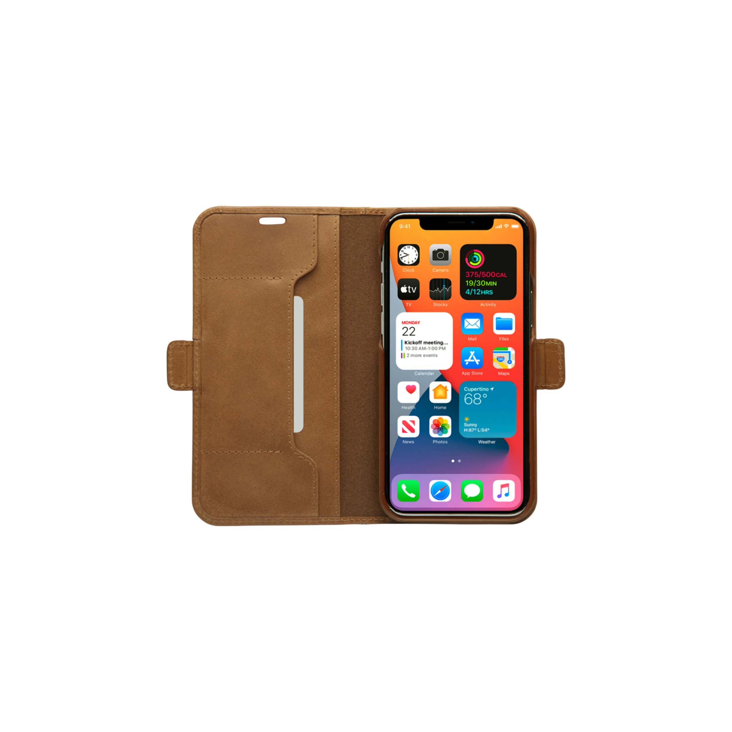 Dbramante1928 Copenhagen Slim, iPhone 12 / 12 Pro - Wallet Case, Tan