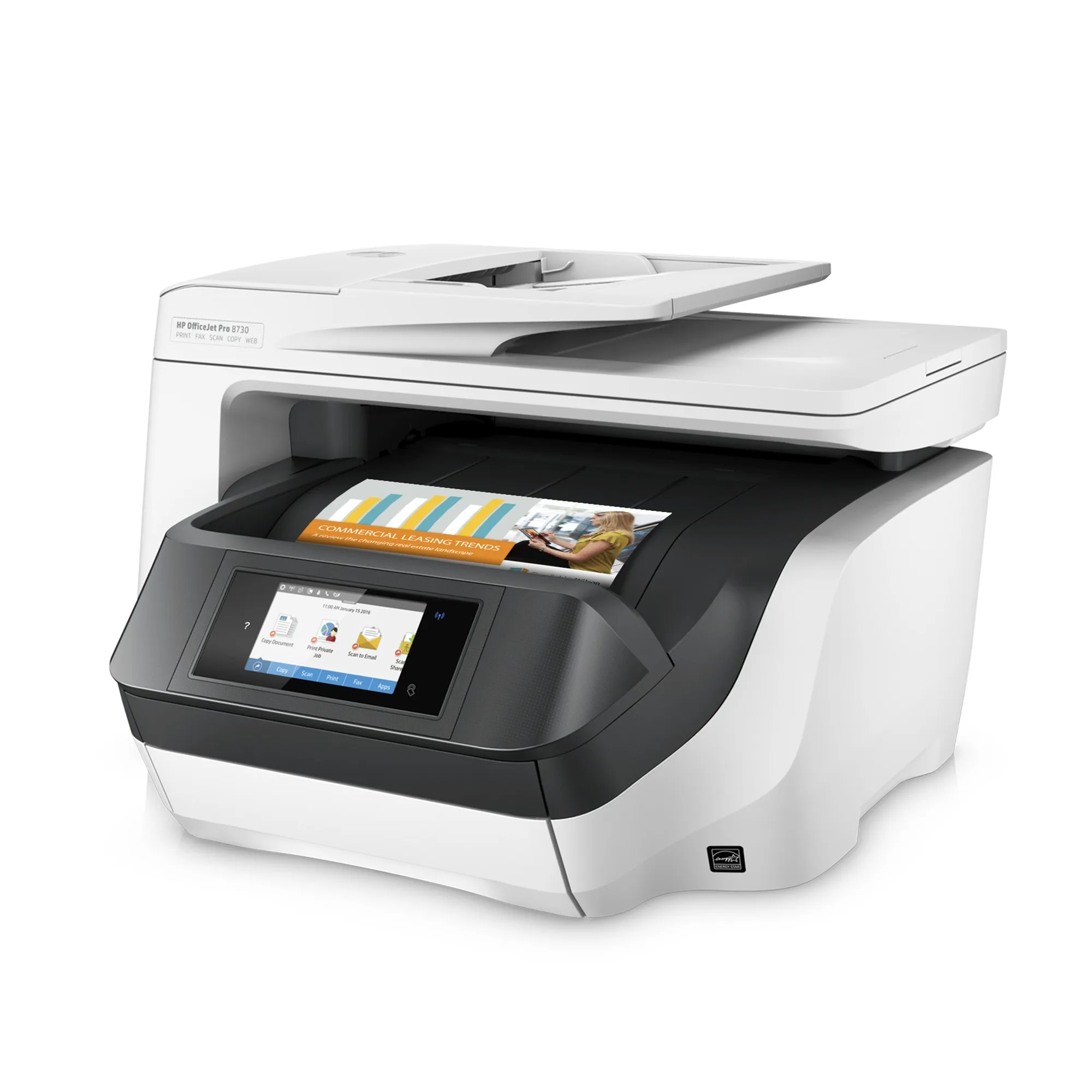 HP OfficeJet Pro 8730 All-in-One Duplex, LAN/Wi-Fi, A4 - colour Inkjet printer