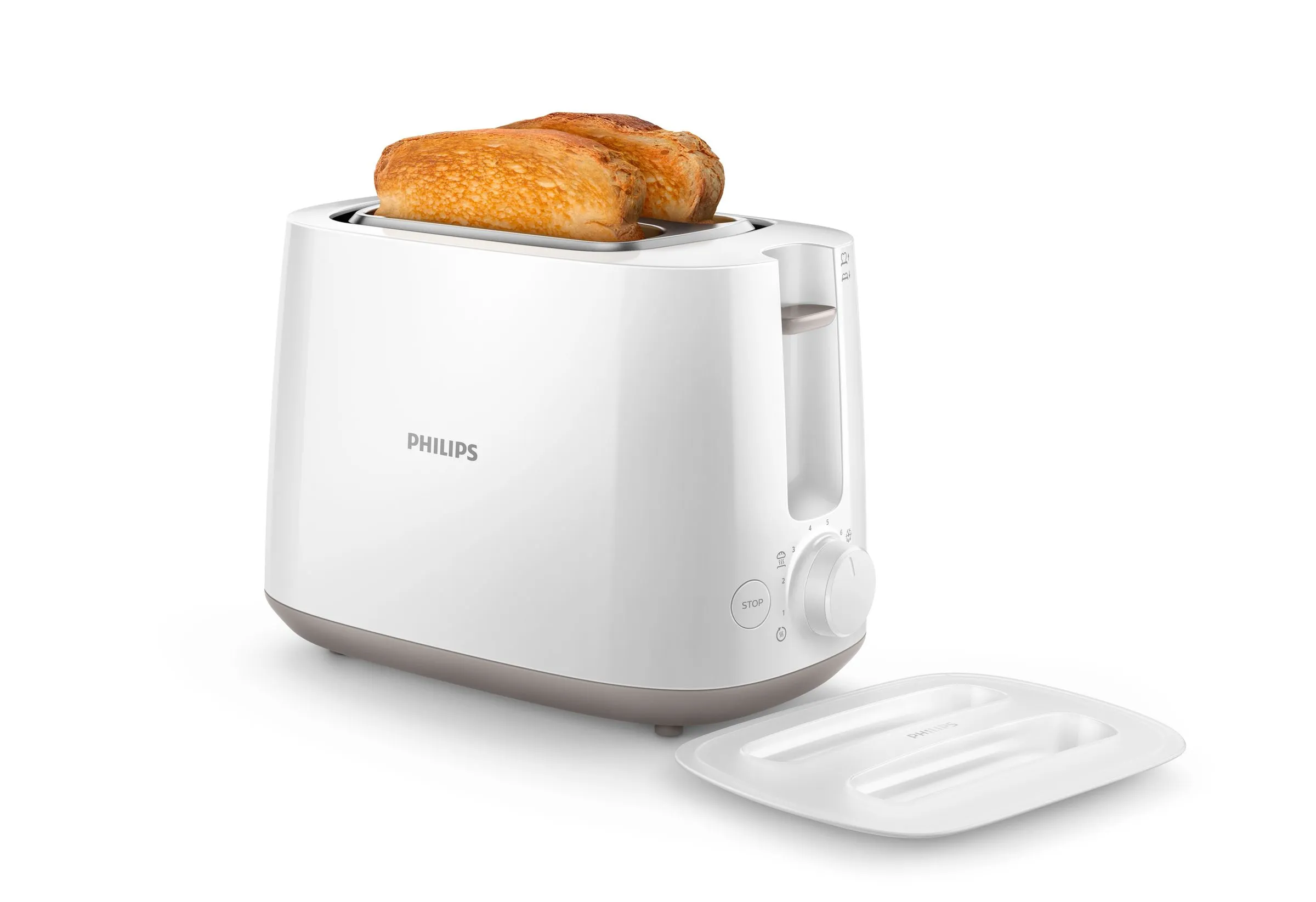 Philips HD2582/00 -leiv&auml;npaahdin, 2 viipaleita, valkoinen