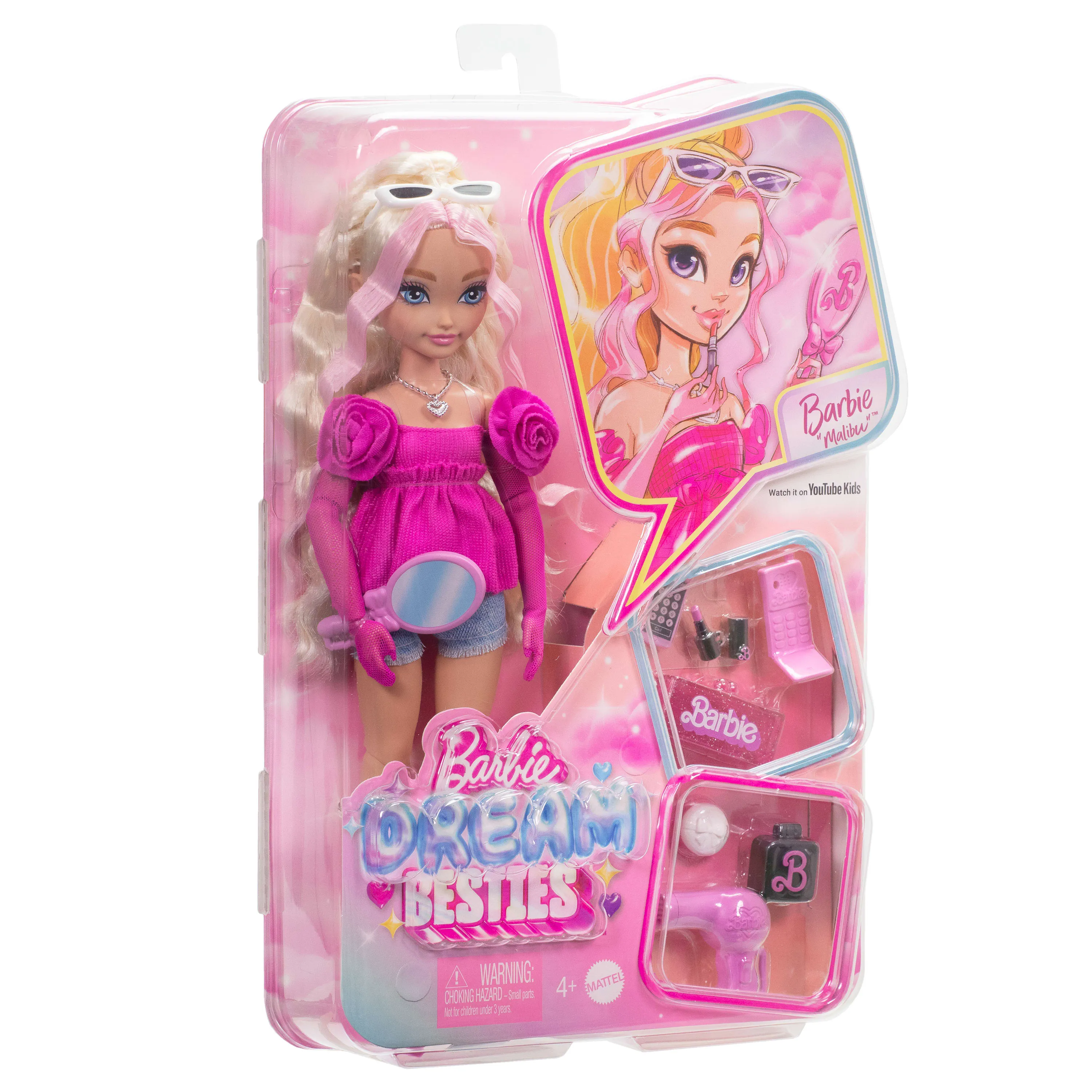 Mattel Barbie Dream Besties Malibu and accessories, doll