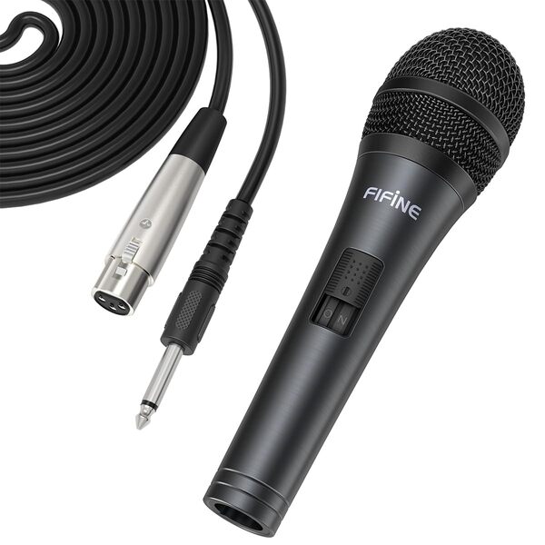 FIFINE K6, Dynamic Microphone, Black