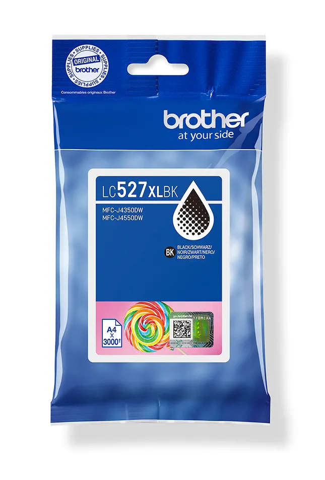 Brother LC527XLBK bl&auml;ckpatron, svart