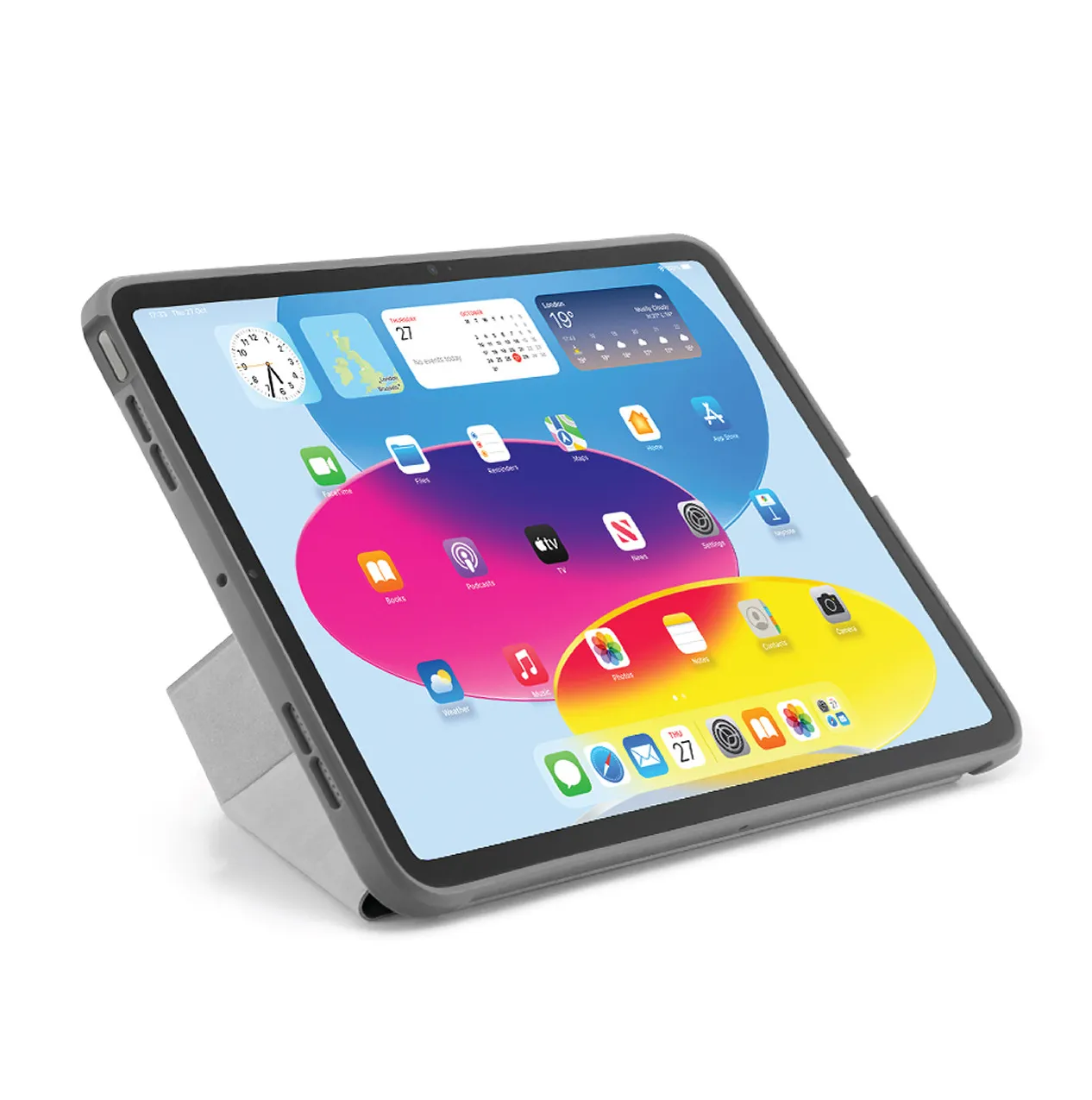 Pipetto Origami No1, iPad 10.9" (10 Gen.) - Protective Case, Grey