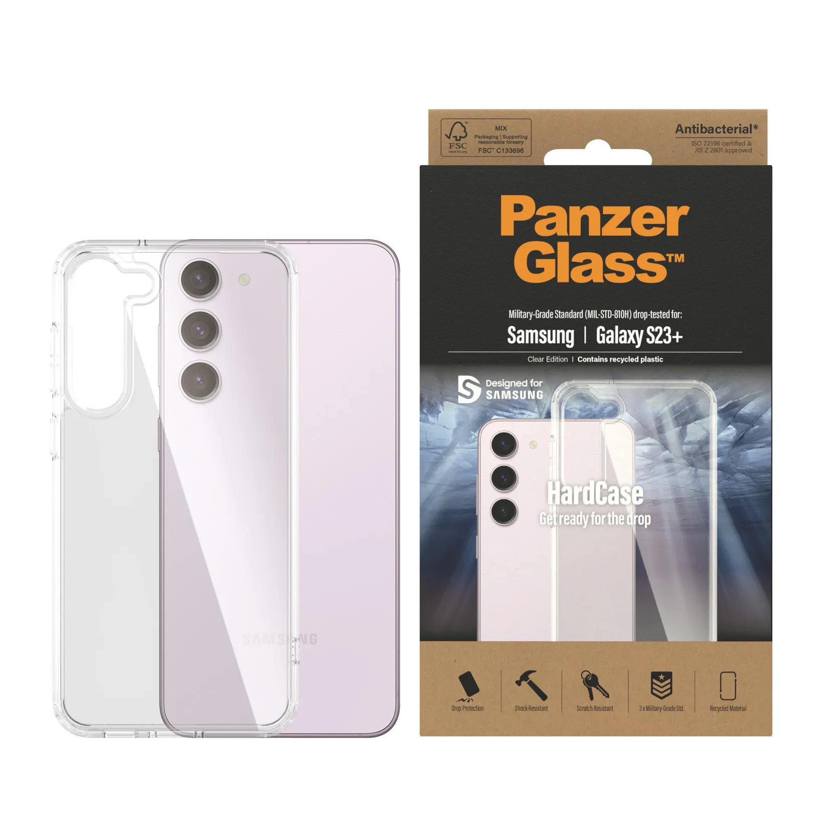 PanzerGlass Galaxy S23 Plus HardCase skal, Transparent