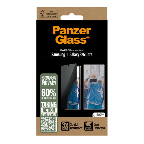 PanzerGlass Privacy Screen Protector Samsung Galaxy S25 ULTRA UWF