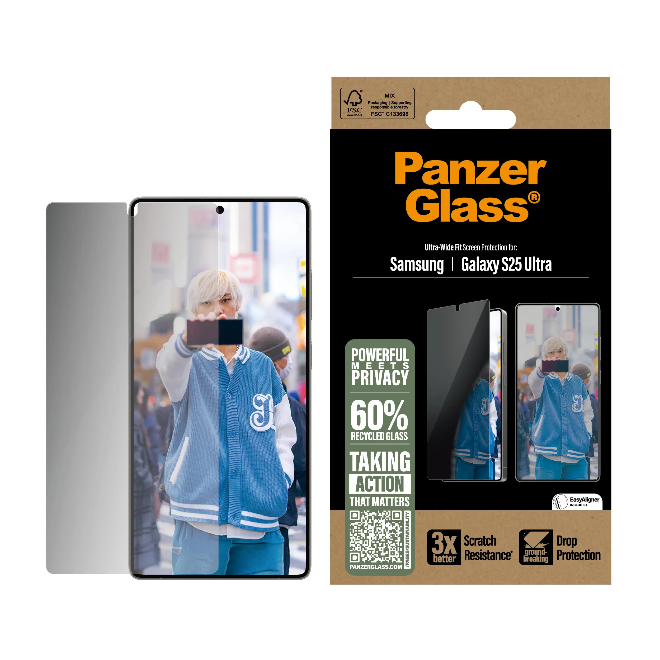 PanzerGlass Ultra-Wide Fit Alignerkit Galaxy S25 Ultra - sk&auml;rmskydd, Privacy