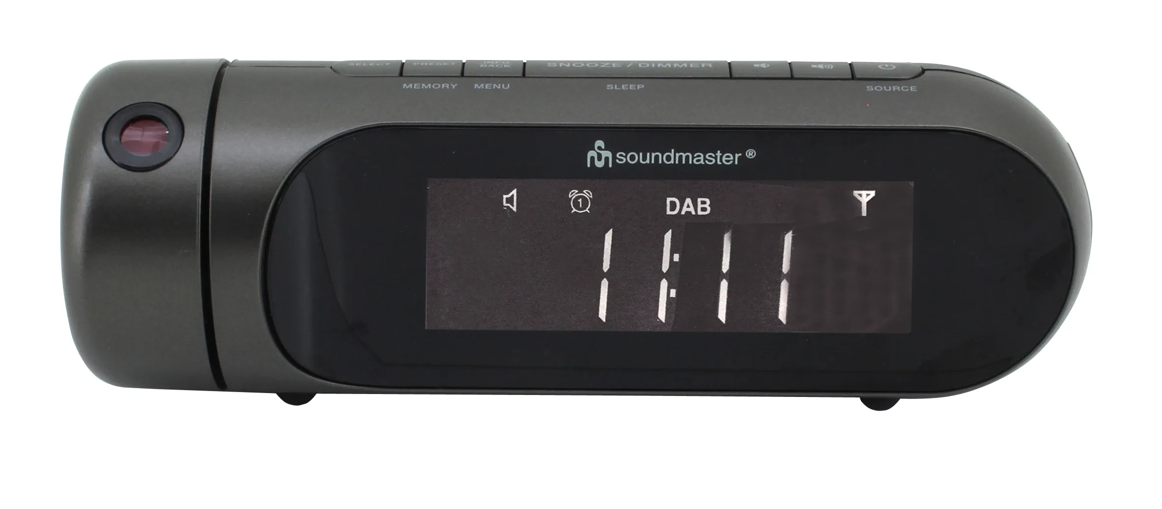 DAB+/FM-RDS Klockradio med projektion