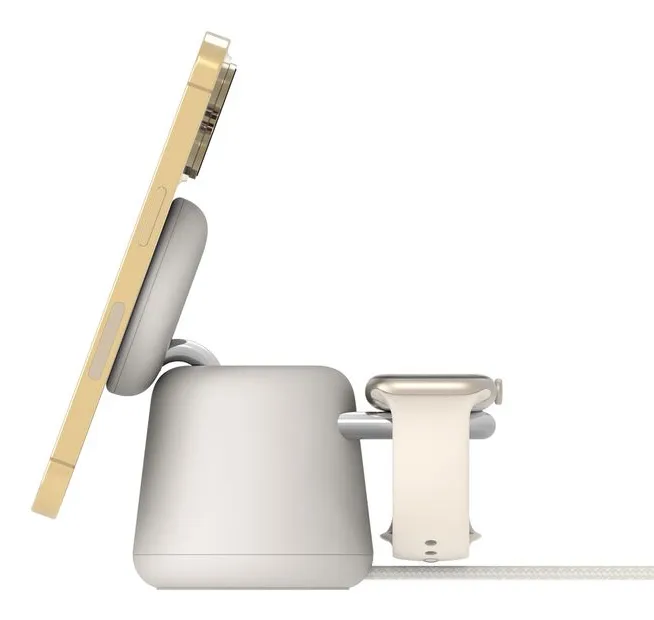 Belkin Boost Charge Pro 2in1 Qi2 15w -latausteline, Hiekka